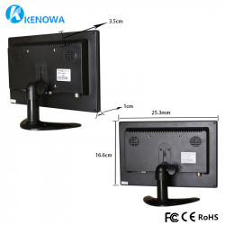 10.1 "LCD HD Monitor Mini TV y pantalla de computadora Pantalla en color 2 canales Video Input Security eclats antivols - 2