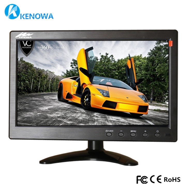 10.1" LCD HD Monitor Mini TV & Computer Display Color Screen 2 Channel Video Input Security Monitor With Speaker eclats antivols