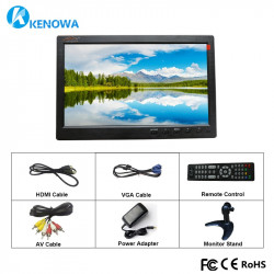 10.1 "LCD HD Monitor Mini TV y pantalla de computadora Pantalla en color 2 canales Video Input Security eclats antivols - 6