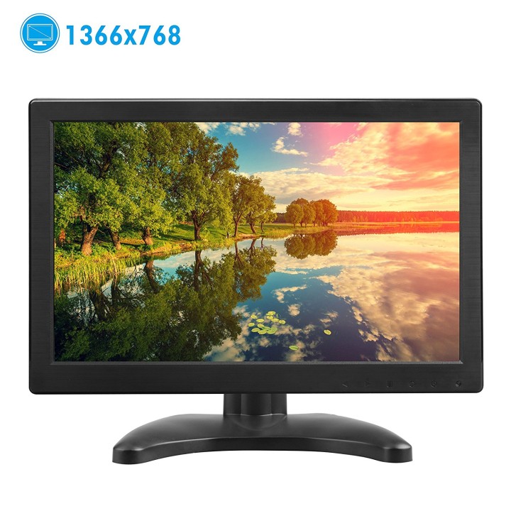 Monitor 12 pollici Schermo portatile 1366 * 768 TFT LCD a colori con HDMI / VGA / MIC per PC Camera Raspberry eclats antivols - 
