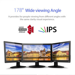 15.6 Inch Screen IPS LCD Monitor HD 1920x1080 Color Video Display Audio Screen with AV / VGA / BNC / USB eclats antivols - 3
