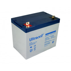 Bateria recargable 12v 75a 75ah ucg75 12 solar eolico acumulador gel estanco impermeable plomo ciclico ultracell - 1