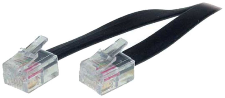 Cordon telefonico 3m rj11 6p 4c pour telephone eclats antivols - 1