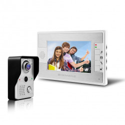 Kit visual visual intercom 7 inch door phone doorbell with 1-monitor 1-camera system, LCD display screen TFT display