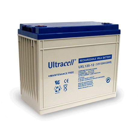 Bateria recargable 12v 130ah 134ah 135ah uxl134 12 solar eolica acu plomo acumulador ultracell - 1