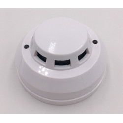 Wired smoke detector 12v 24v temperature alarm contact relay no nf jr international - 1