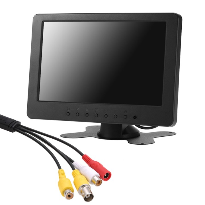 Moniteur audio video 18cm couleur 7 pouce 12v pour 2 cameras lcd telecommande surveillance jr international - 1