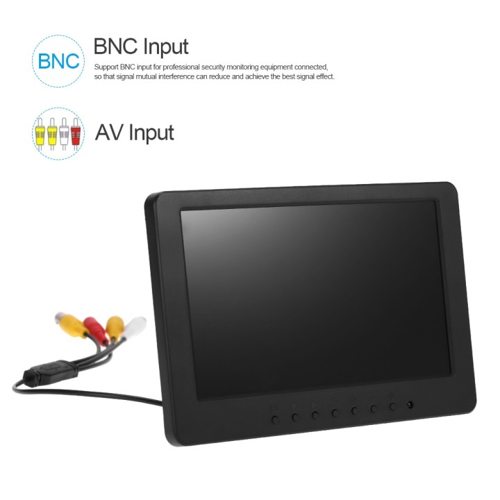 Moniteur audio video 18cm couleur 7 pouce 12v pour 2 cameras lcd telecommande surveillance jr international - 4