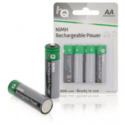 4 pcs hq nimh 1.2 v 2600 mah rechargeable aa batteries