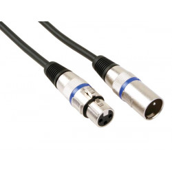 Professional xlr cable, xlr male to xlr female (1m black)