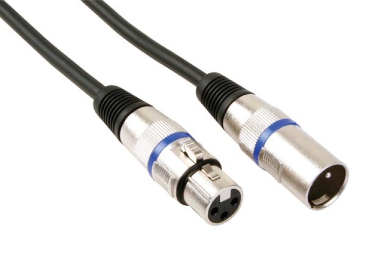 Professionale xlr cavo xlr maschio a femmina (nero 1m) 1 avw111 velleman - 2