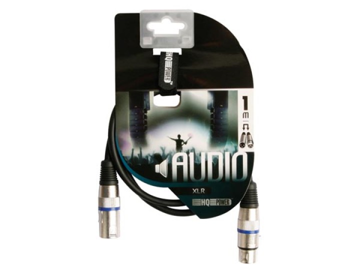 Professionale xlr cavo xlr maschio a femmina (nero 1m) 1 avw111 velleman - 1