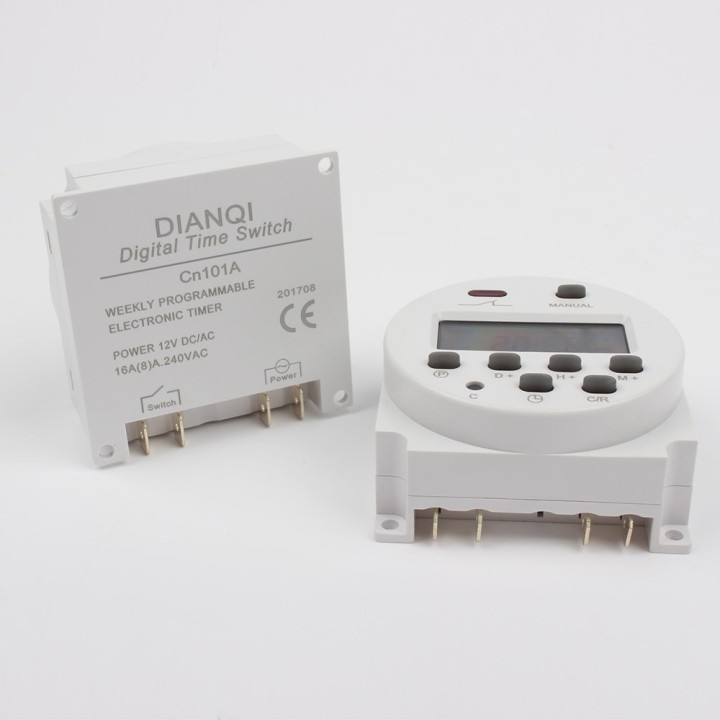 Horloge programmateur Cn101 + Coffre + 4 fil minuterie numérique 220v 16a LCD programmable cn101a eclats antivols - 7