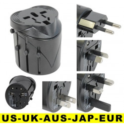 Universal electric outlet adapter 150 countries europe travel travel11 hq-usa uk japan swiss jr international - 1