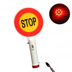Two-Way Handheld Rechargeable LED Traffic Sign Stop Light Lamp Car Indicator jr international - 6