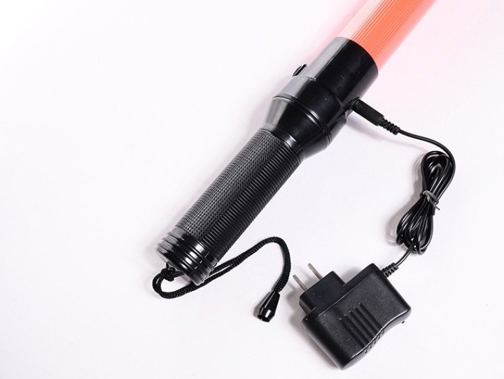 Baton rechargeable torch light red traffic signaling plane car road policing jr international - 16