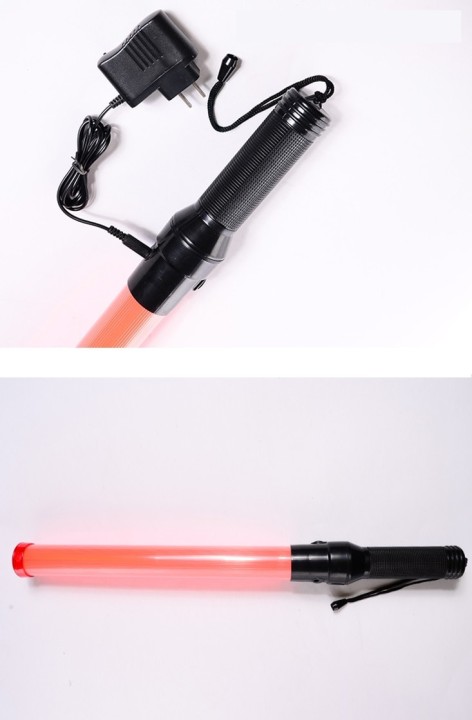 5 Baton rechargeable torch light red traffic signaling plane car road policing jr  international - 12