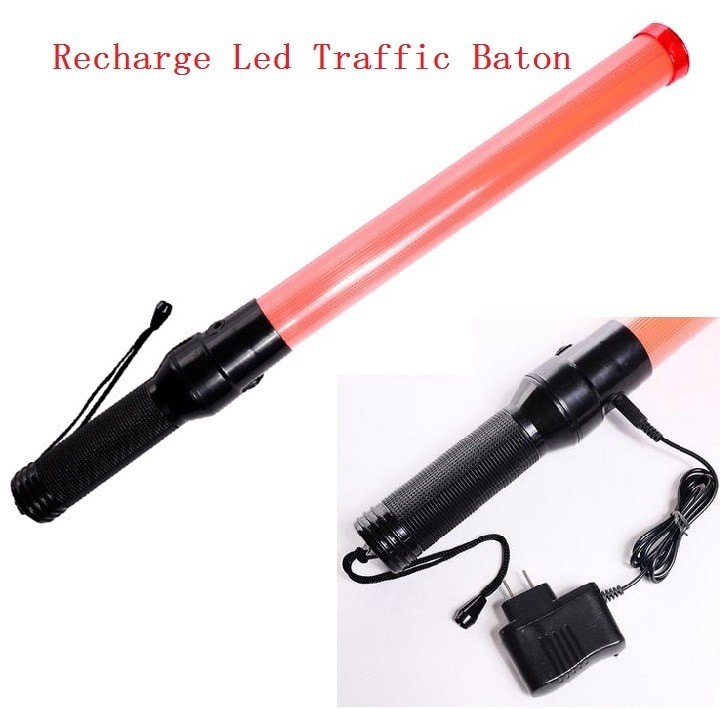 5 Baton luce GM torcia ricaricabile rosso segnalazione polizia stradale aereo aeroplano jr  international - 13