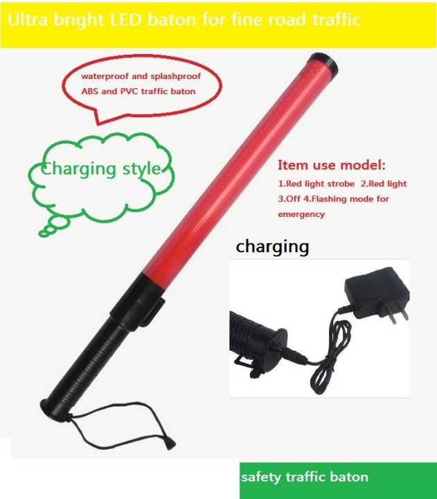 5 Baton rechargeable torch light red traffic signaling plane car road policing jr  international - 15