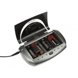 Universalladegerat mit lc display fur nimh & nicd batterien velleman - 1