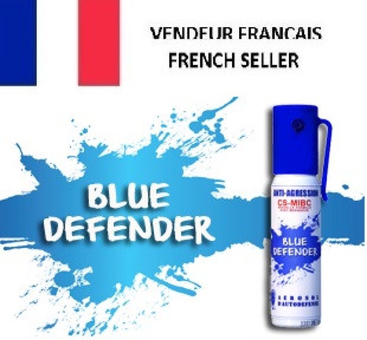 Difesa spray cs gas blu defender blu 2% 25ml spray bomba stordente lagrymogene