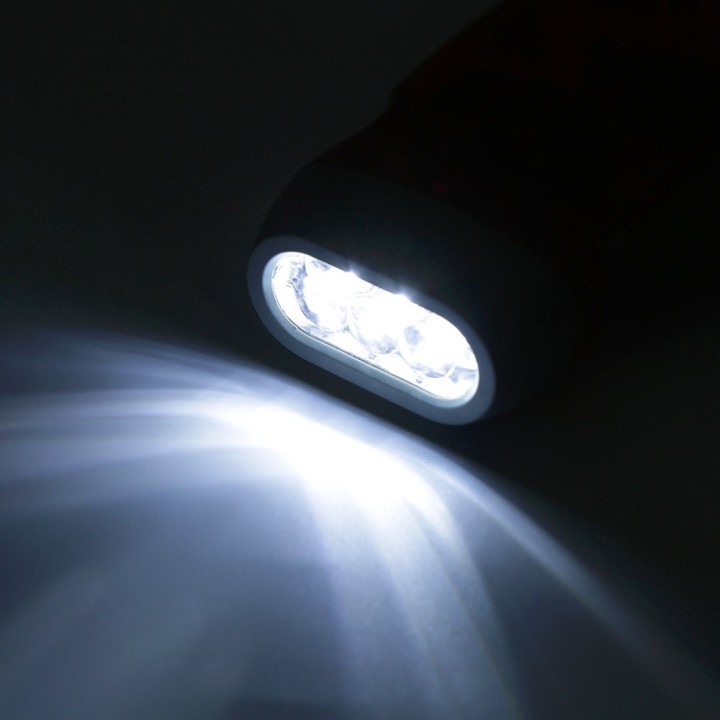 Torcia dinamo compact 3 led illuminazione zl388/10 manovella carica batteria al litio velleman - 3