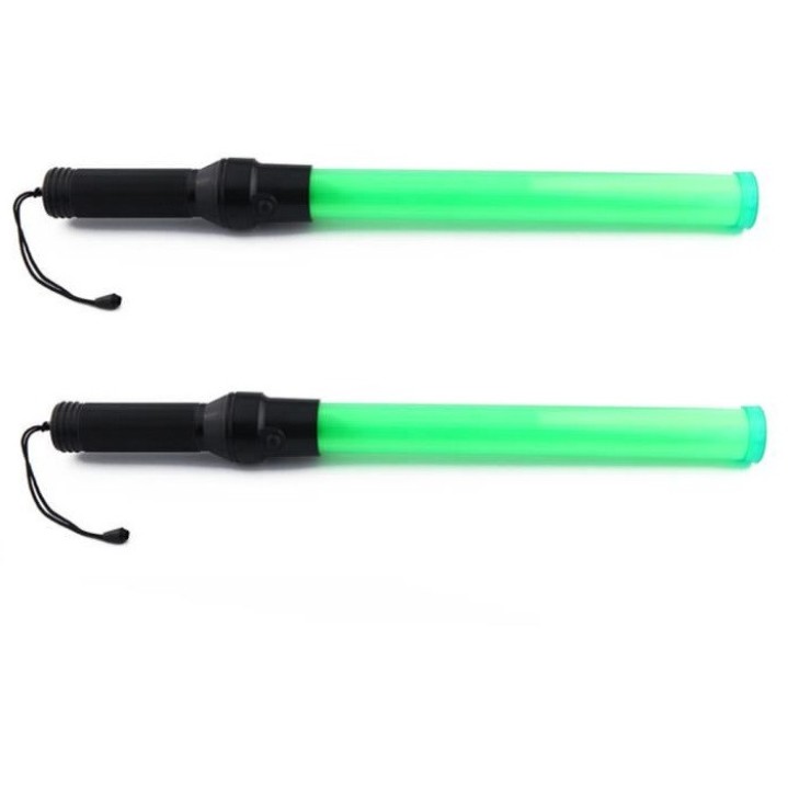2 Traffic police baton green lightingtraffic 21-inch Roadside Safety LED Traffic Wand led safety control reflective warning jr i
