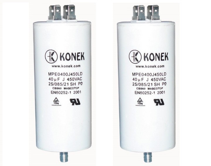 2 Capacitor 40 uf / 450 v + earth fixapart - 5