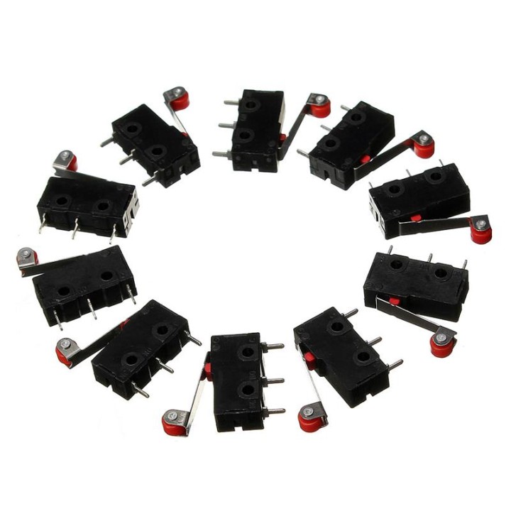 100 Palanca de la palanca del rodillo Terminales de PCB Límite micro Interruptor de cierre / cierre normal eclats antivols - 1