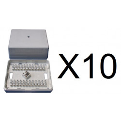 10 Caja de conexion bornes autoprotegidos 24 contactos jb30 para alarma telefono conexiones electricas cajas conexion jr interna