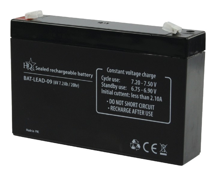 Batteria ricaricabile 6v 7ah 7.2ah 7.5ah batterie ricaricabile accumulatore piombo gel impermeabile lead crystal - 3