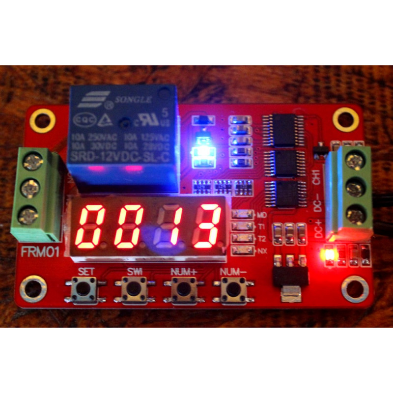 12V Multifunction Self-lock Relay Cycle Timer Module Delay PLC Home Automation