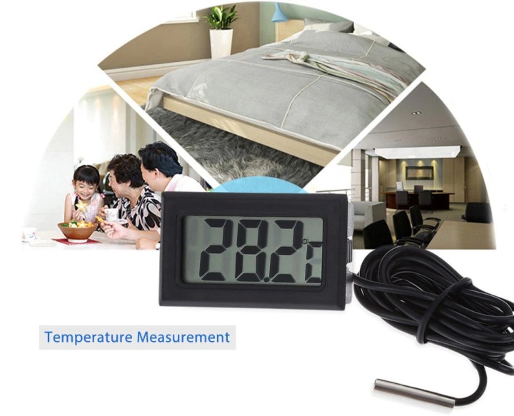 Digital thermometer probe fridge built pmtemp1 50 ° c 70 ° c freezer refrigerator temperature velleman - 1