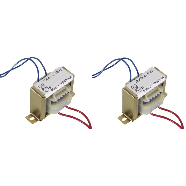 2 Trasformatore 220v 9v 1200ma 1 x 10.8va 109010c trasformatore di alimentazione telaio 1.2a aperto velleman - 2