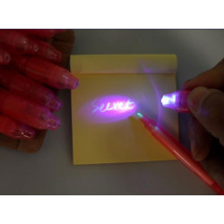 Stylo feutre encre invisible lampe ultraviolette detecteur faux