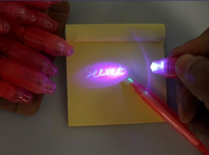 Filzstift tinte uv unsichtbare uv-lampe mit rosa tagesordnung jr international - 2