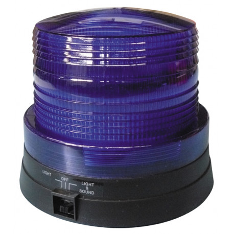 Girofaro azul 6 led funciona sobre pila 4.5v zocalo lampara magnetica flash azul en led imantado senal jr international - 1