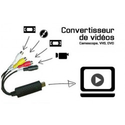 Carte acquisition audio video capture transfert cmp usbvg6 convertisseur k7 camescope pc usb