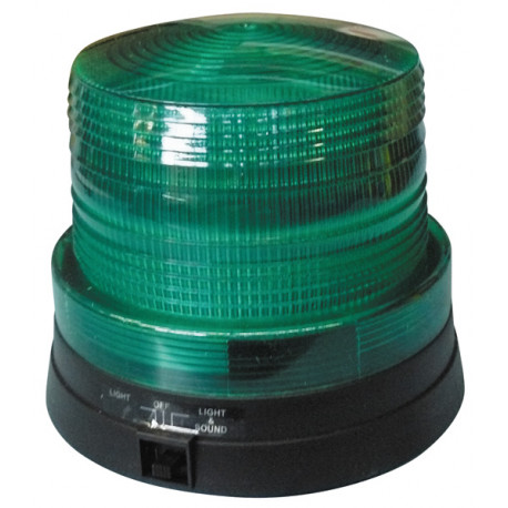 Girofaro magnetico verde 6 led pila 4.5v girofaro mini sirena flash con pilas zocalo luz iman jr international - 1