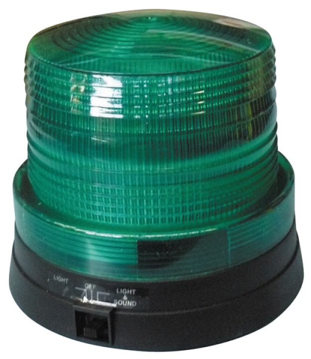 Girofaro magnetico verde 6 led pila 4.5v girofaro mini sirena flash con pilas zocalo luz iman jr international - 1