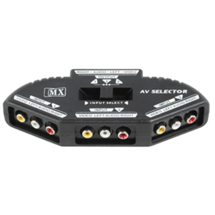 Conmutador audio video rca 3 vias acoplador 3 canales repartidor avswitch 6 a avw089 konig - 18