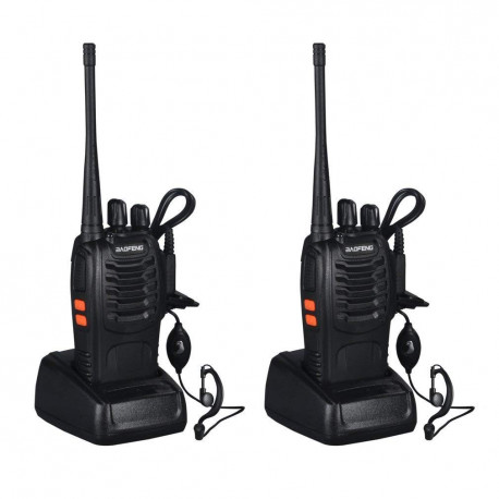 Baofeng BF-888S 16-Channel UHF 400-470MHz Walkie Talkie Pair 2-Way FM Radio  Rechargeable