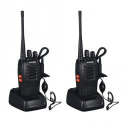 Baofeng BF-888S 16 canali UHF 400-470MHz Walkie Talkie Coppia ricetrasmettitore ricetrasmettitore radio FM a 2 vie 3 km di dista