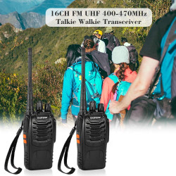 10 X Baofeng BF-888S 16-Channel UHF 400-470MHz Walkie Talkie Pair 2-Way FM Radio Rechargeable Transceiver 3 Kilometer Range baof