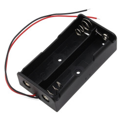 6 x 3.7V Clip Holder Box Case Black With Wire for 2 18650 Battery jr  international - 10