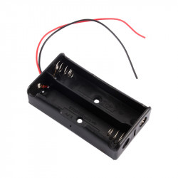 5 x 3,7 V-Klipp-Halter-Kasten-Kasten-Schwarzes mit Draht für 2 18650 jr  international - 2