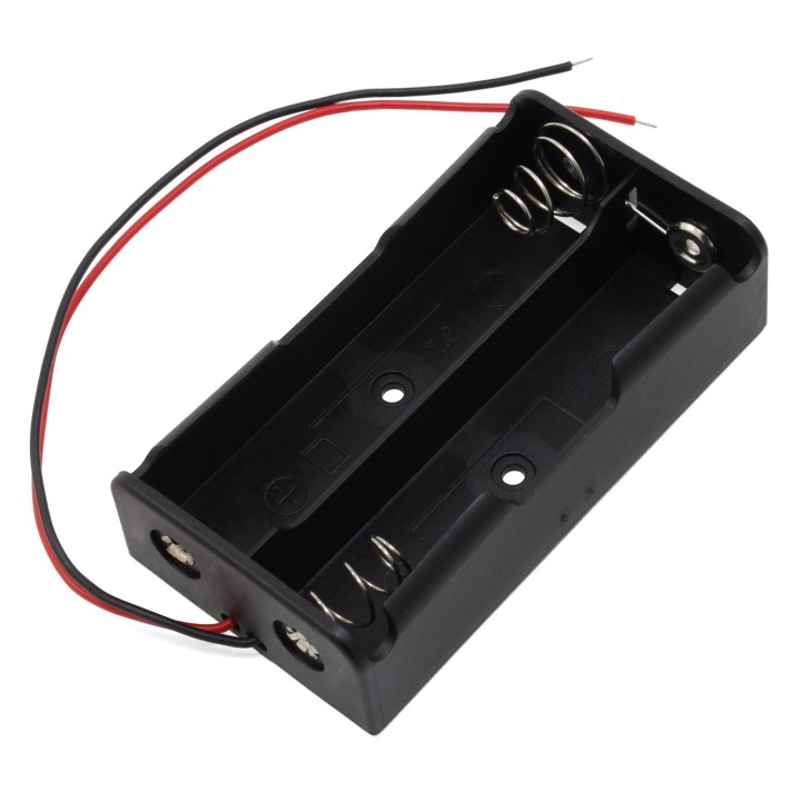 5 x 3.7V supporto della clip cassa della scatola nera con un cavo per 2 18650 jr  international - 11