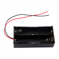 5 x 3.7V Clip Holder Box Case Black With Wire for 2 18650 Battery jr  international - 1