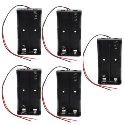 5 x 3.7V cuadro titular Clip Caso Negro Con Alambre para 2 18650 jr  international - 12