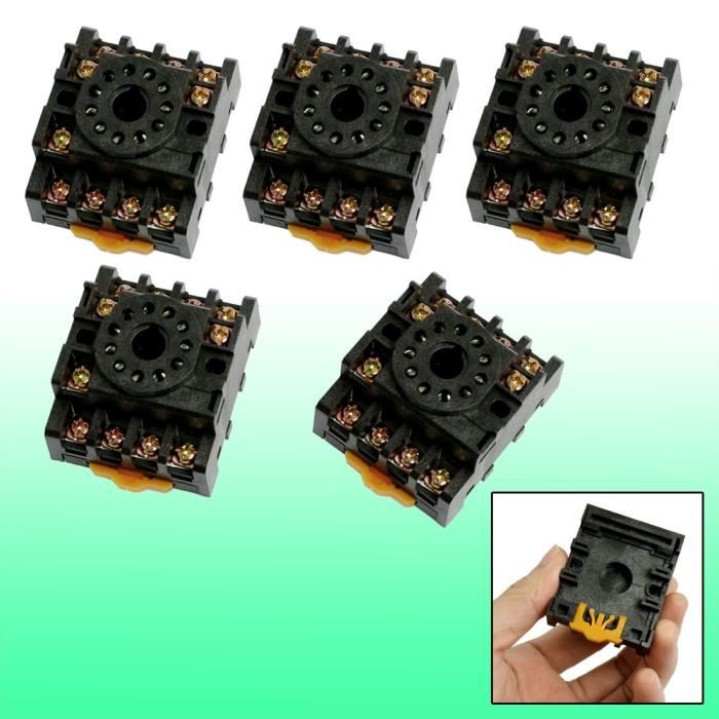 5 x Zoccolo relè PF113A base ottale 11 pin per MK3P-I JQX-10F / 3Z JTX-3C H3CR-A 10F-3Z-C2 ea - 3